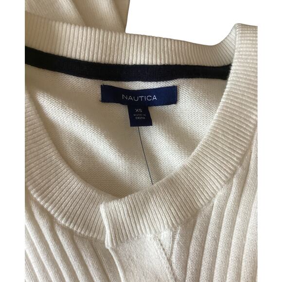 Nautica White Soft Sweater Size XS NWT See Description - Picture 5 of 8